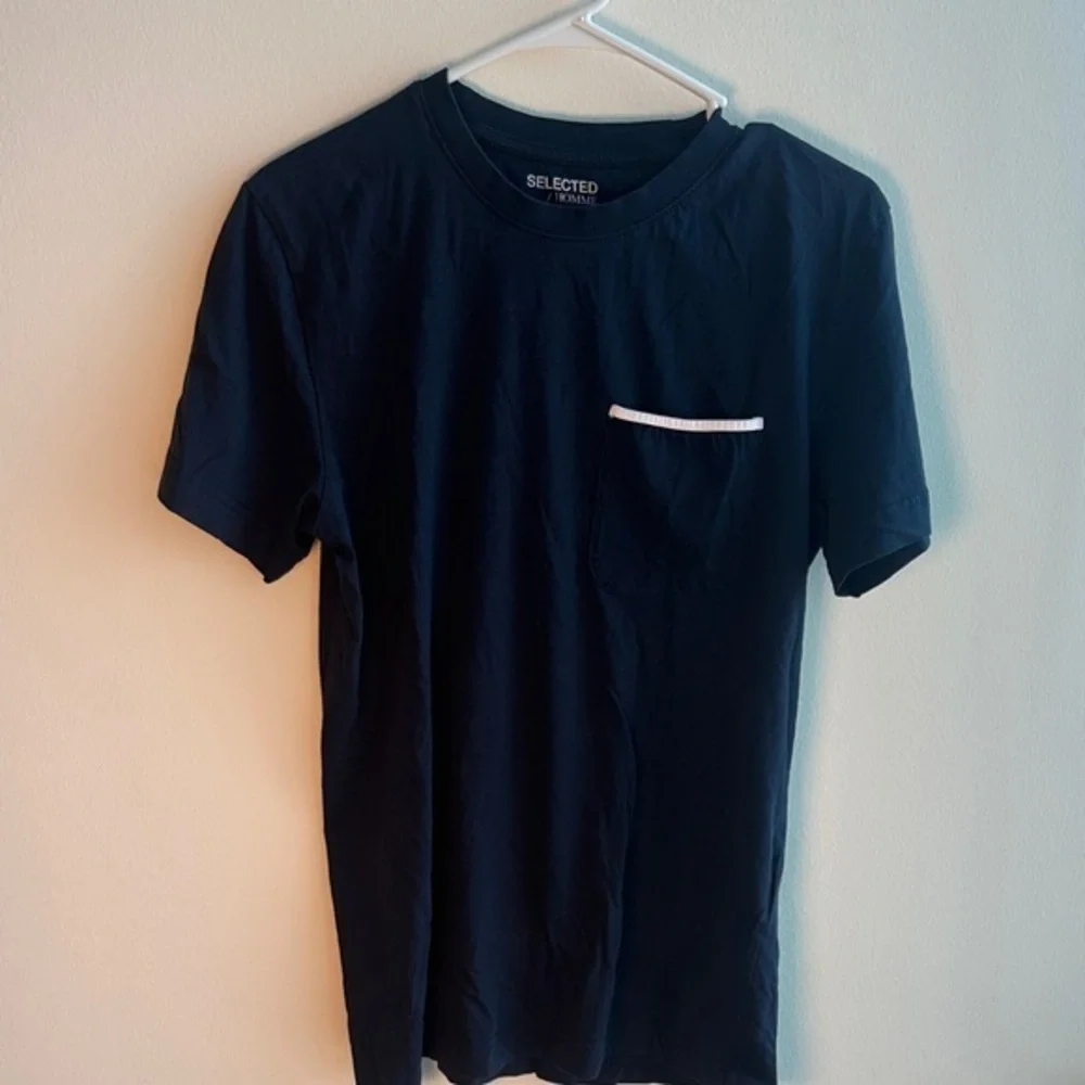 Selected Homme Dark Blue Short Sleeve Tee